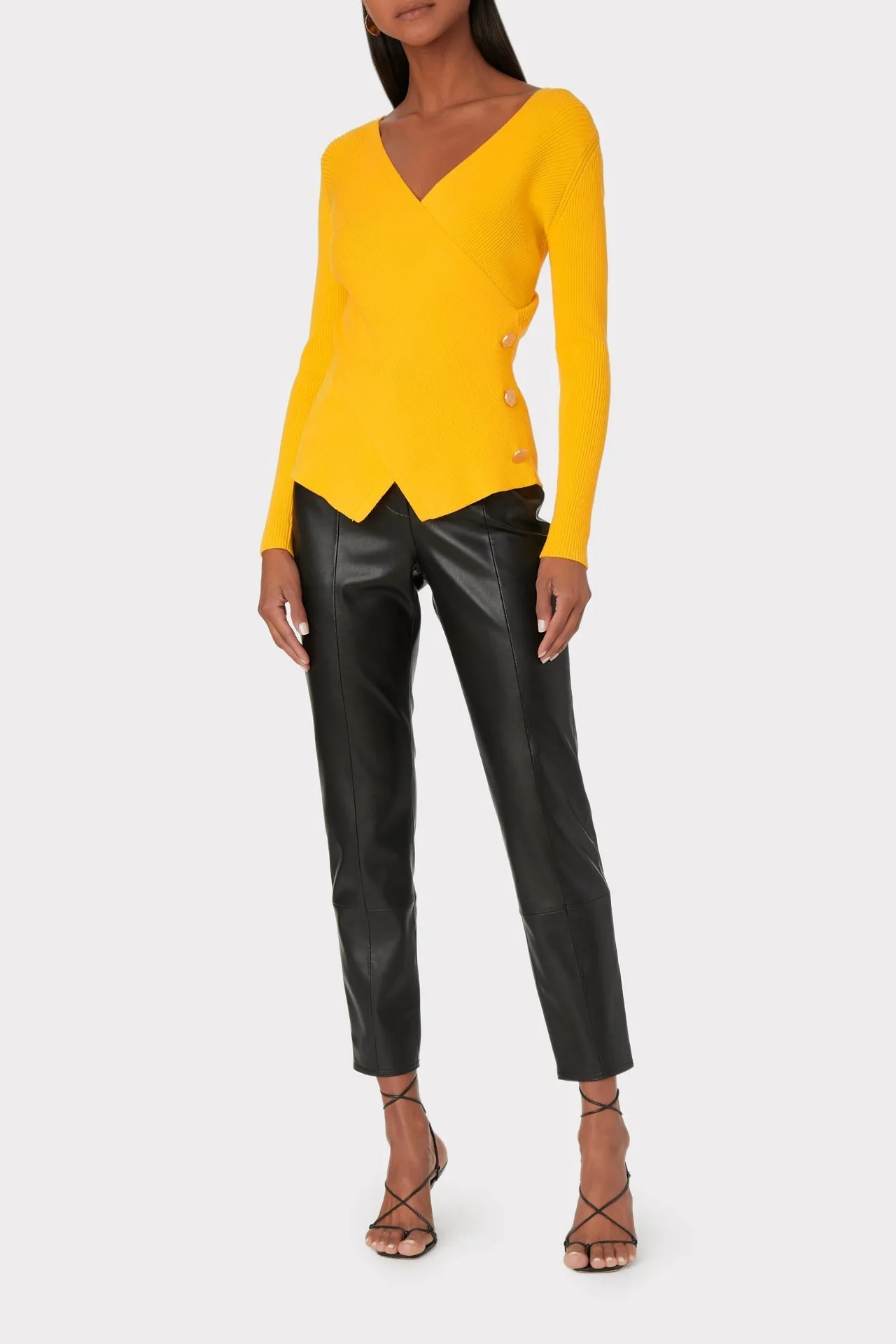 Cross Front Long Sleeve Sweater