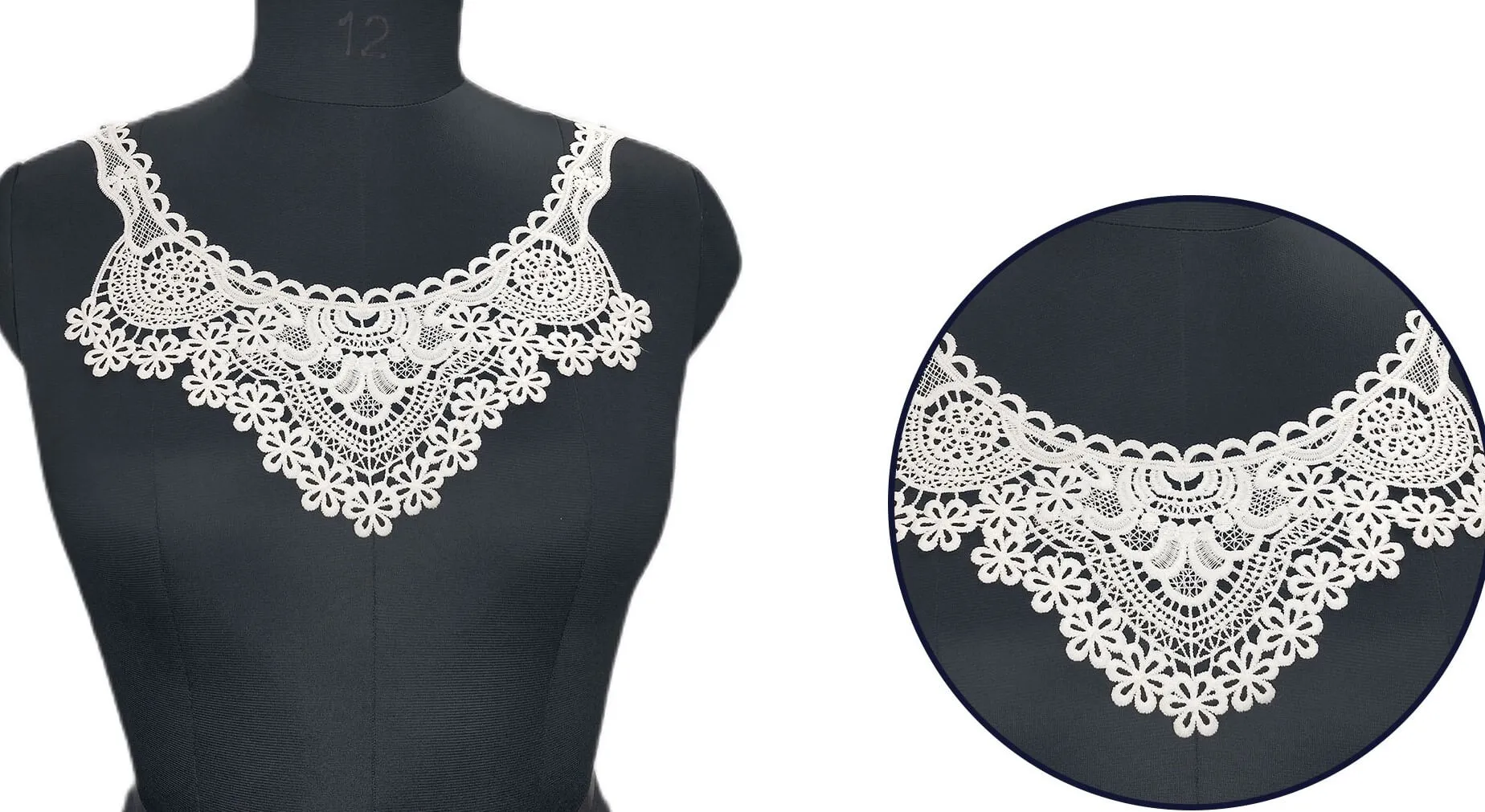 Daisy Flower Border Design Neckline