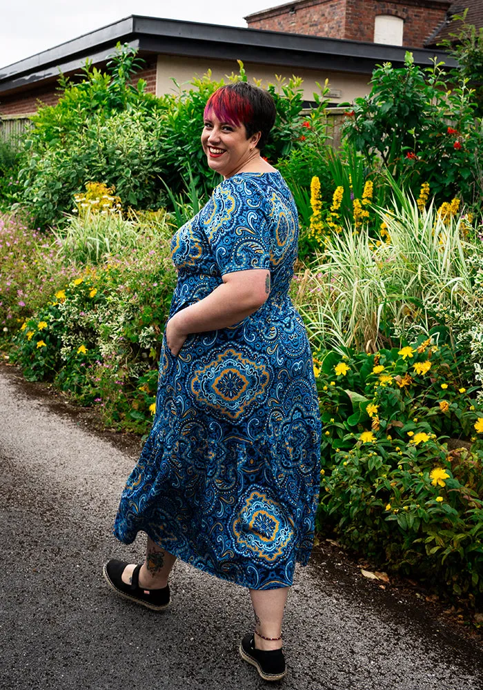 Dixie Paisley Tile Print Midaxi Dress