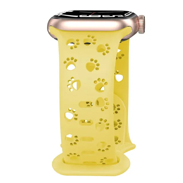 Dog Paw Print Silicone Strap for Apple Watch