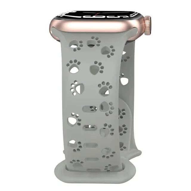 Dog Paw Print Silicone Strap for Apple Watch
