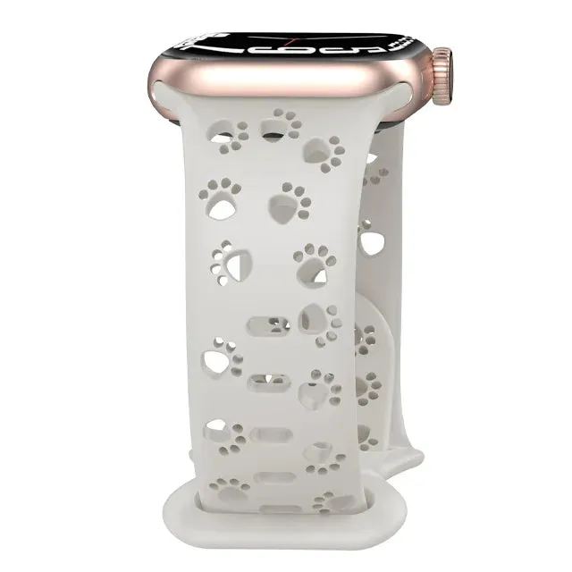 Dog Paw Print Silicone Strap for Apple Watch