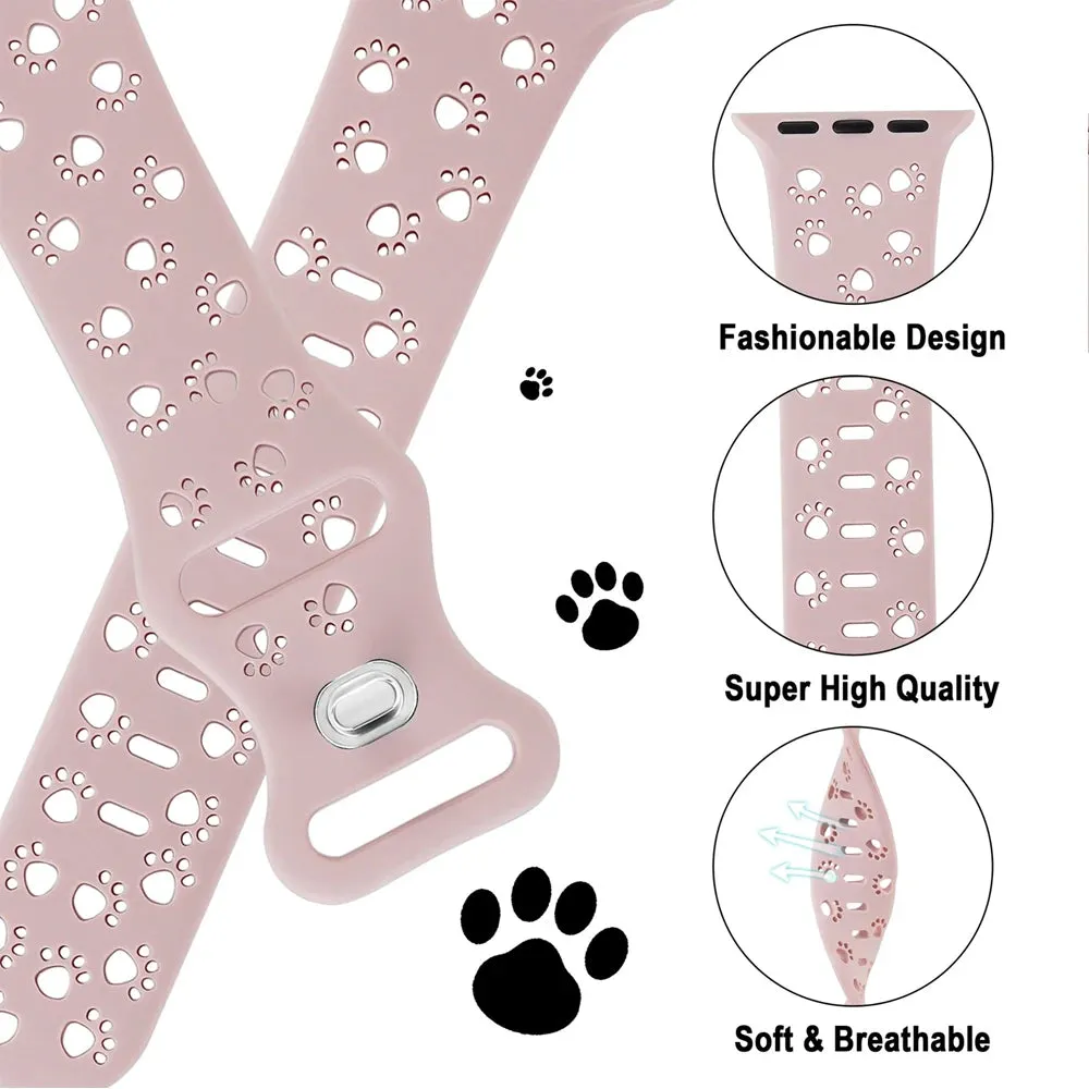 Dog Paw Print Silicone Strap for Apple Watch