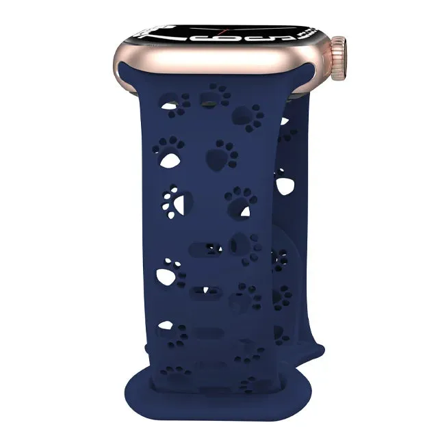 Dog Paw Print Silicone Strap for Apple Watch
