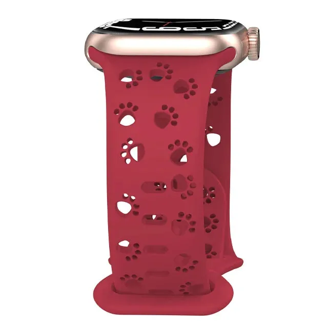 Dog Paw Print Silicone Strap for Apple Watch