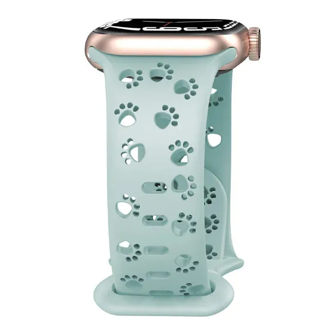 Dog Paw Print Silicone Strap for Apple Watch