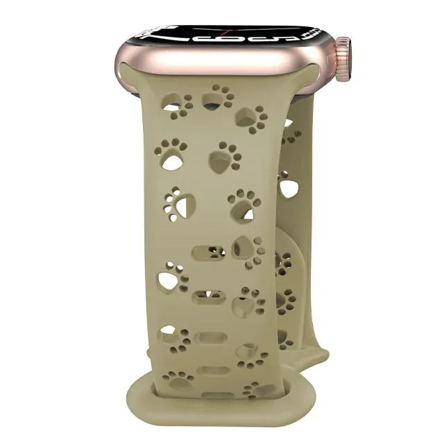 Dog Paw Print Silicone Strap for Apple Watch