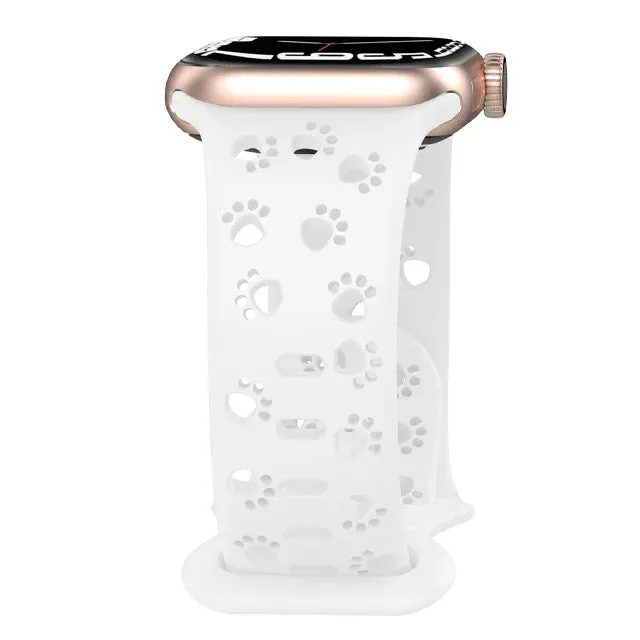 Dog Paw Print Silicone Strap for Apple Watch