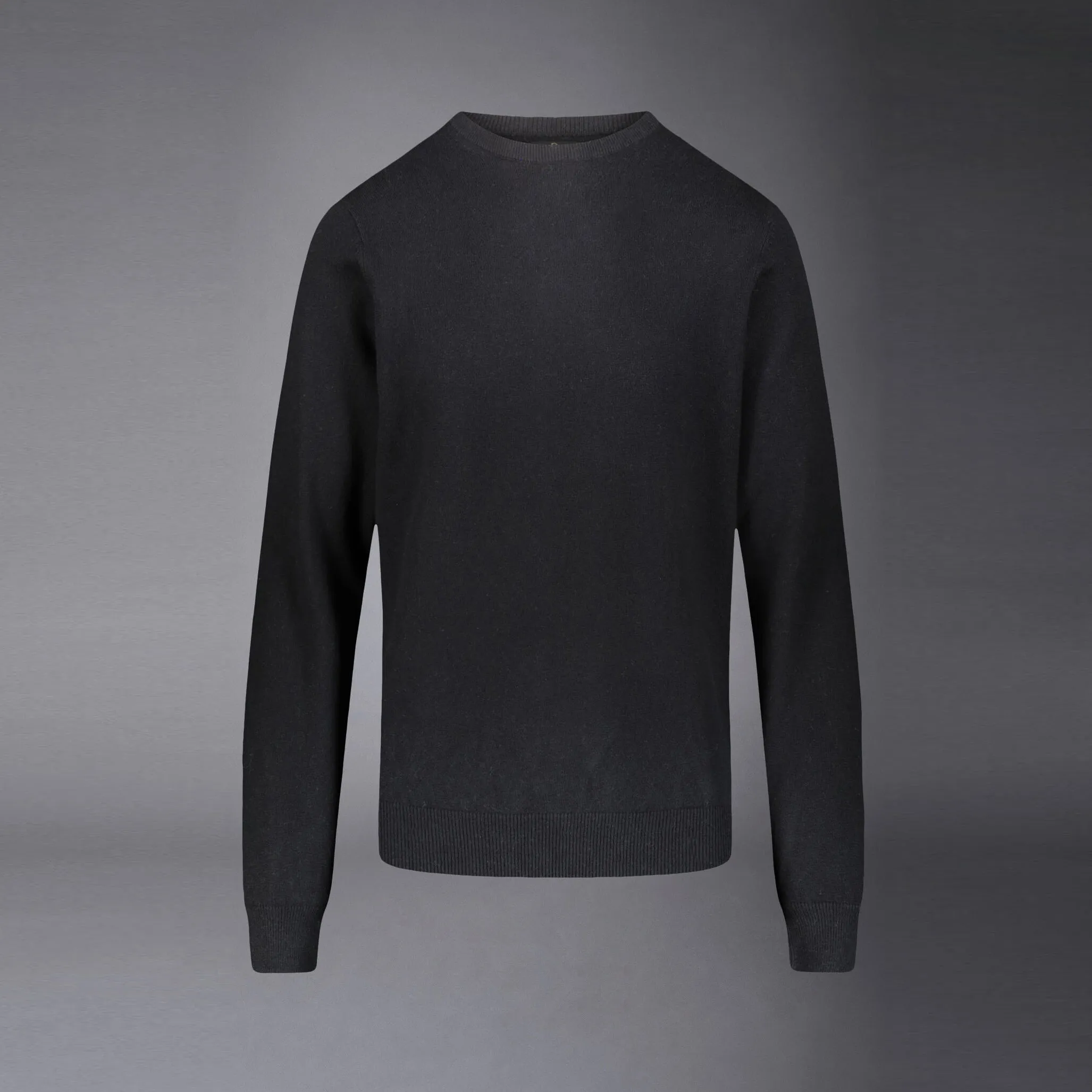 Doppelganger - Men 'Black' Lambswool Blend Crew Neck Sweater D302