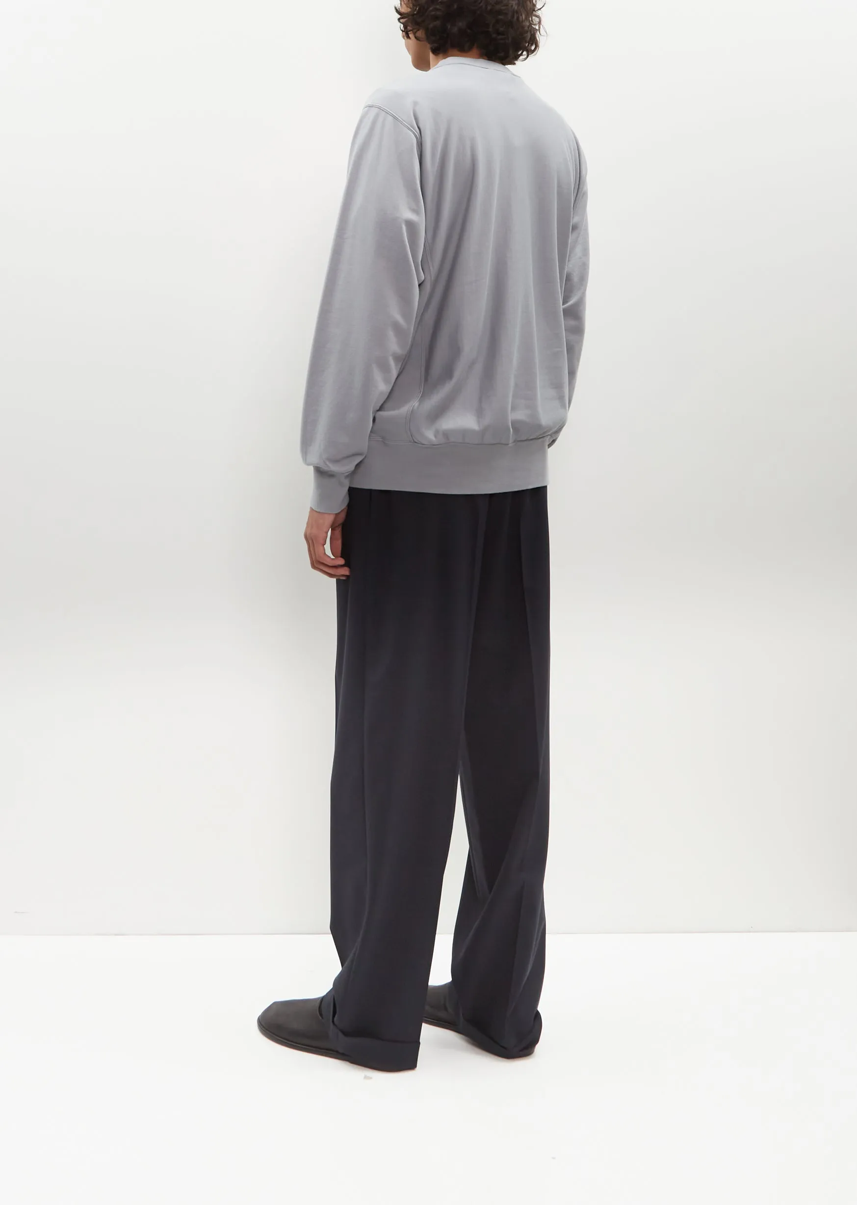 Elastic High Gauge Sweat P/O — Blue Gray