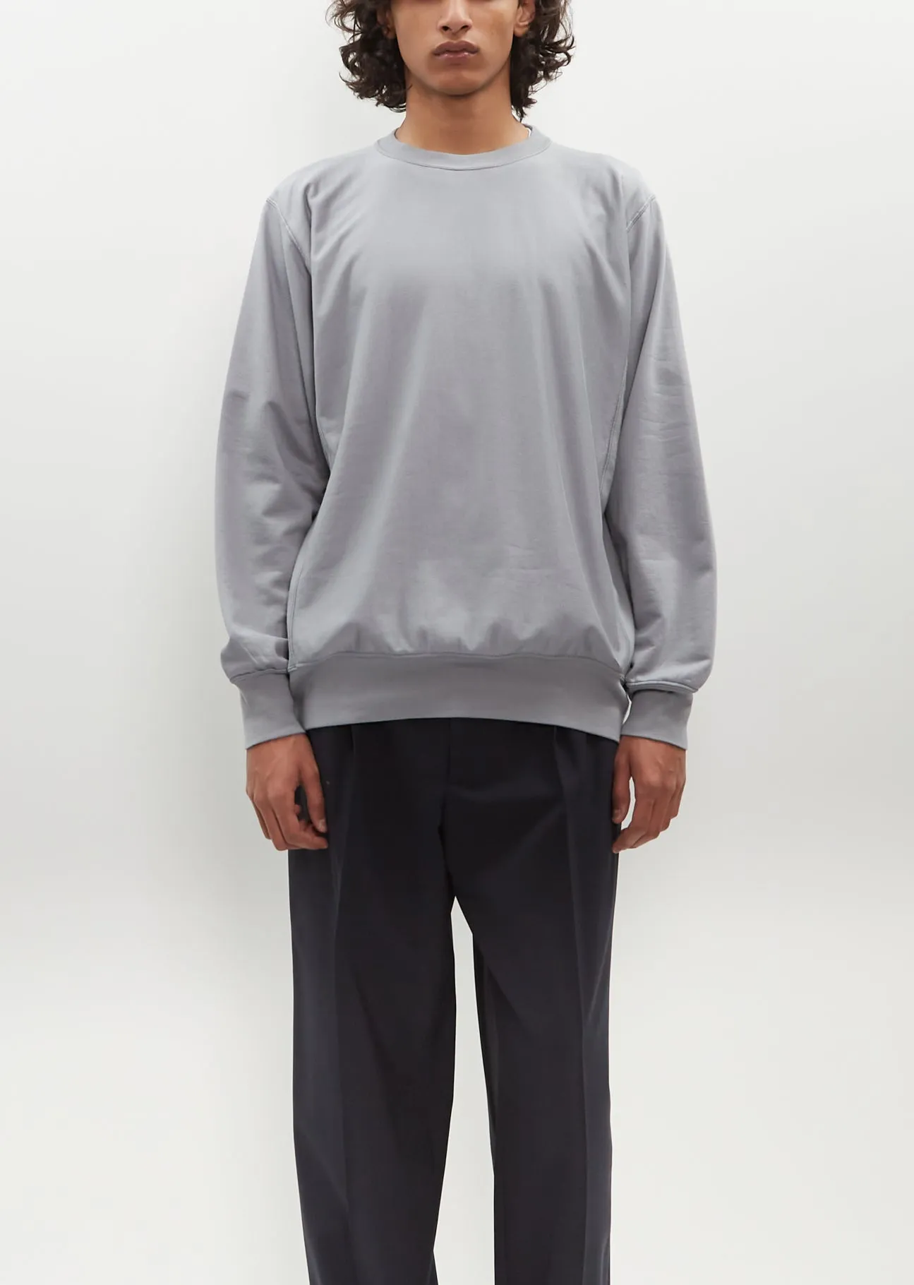 Elastic High Gauge Sweat P/O — Blue Gray