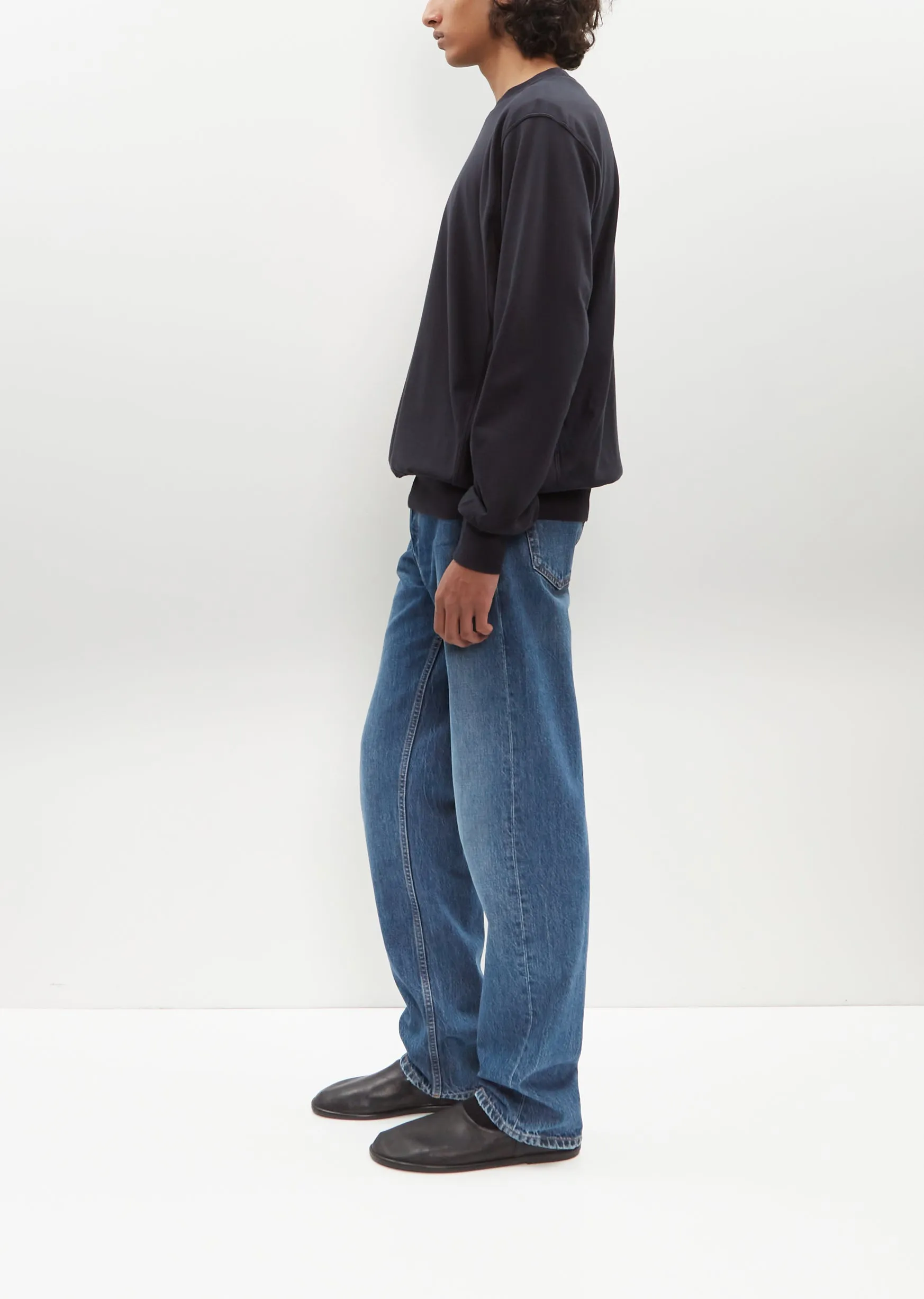 Elastic High Gauge Sweat P/O — Ink Black