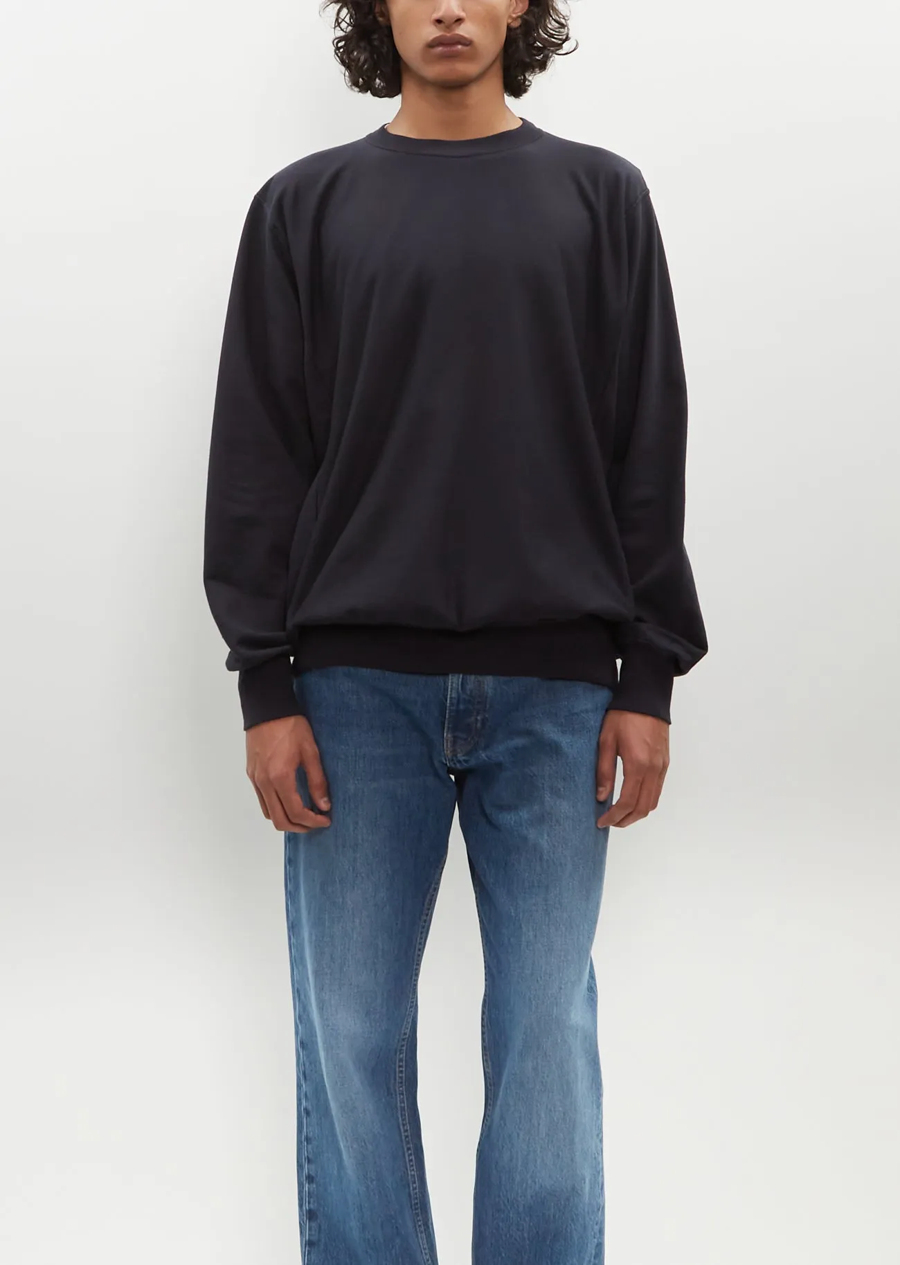 Elastic High Gauge Sweat P/O — Ink Black