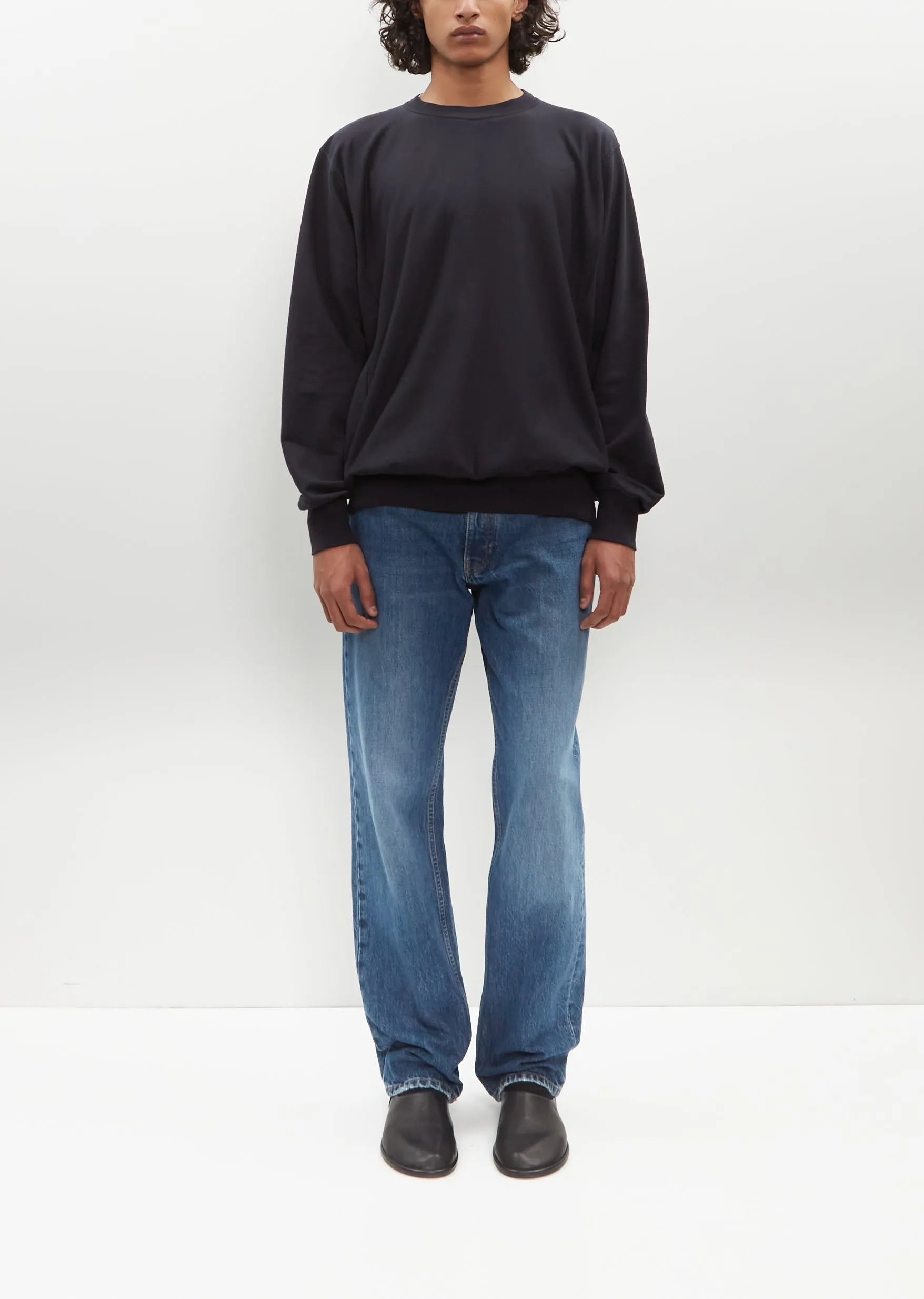 Elastic High Gauge Sweat P/O — Ink Black