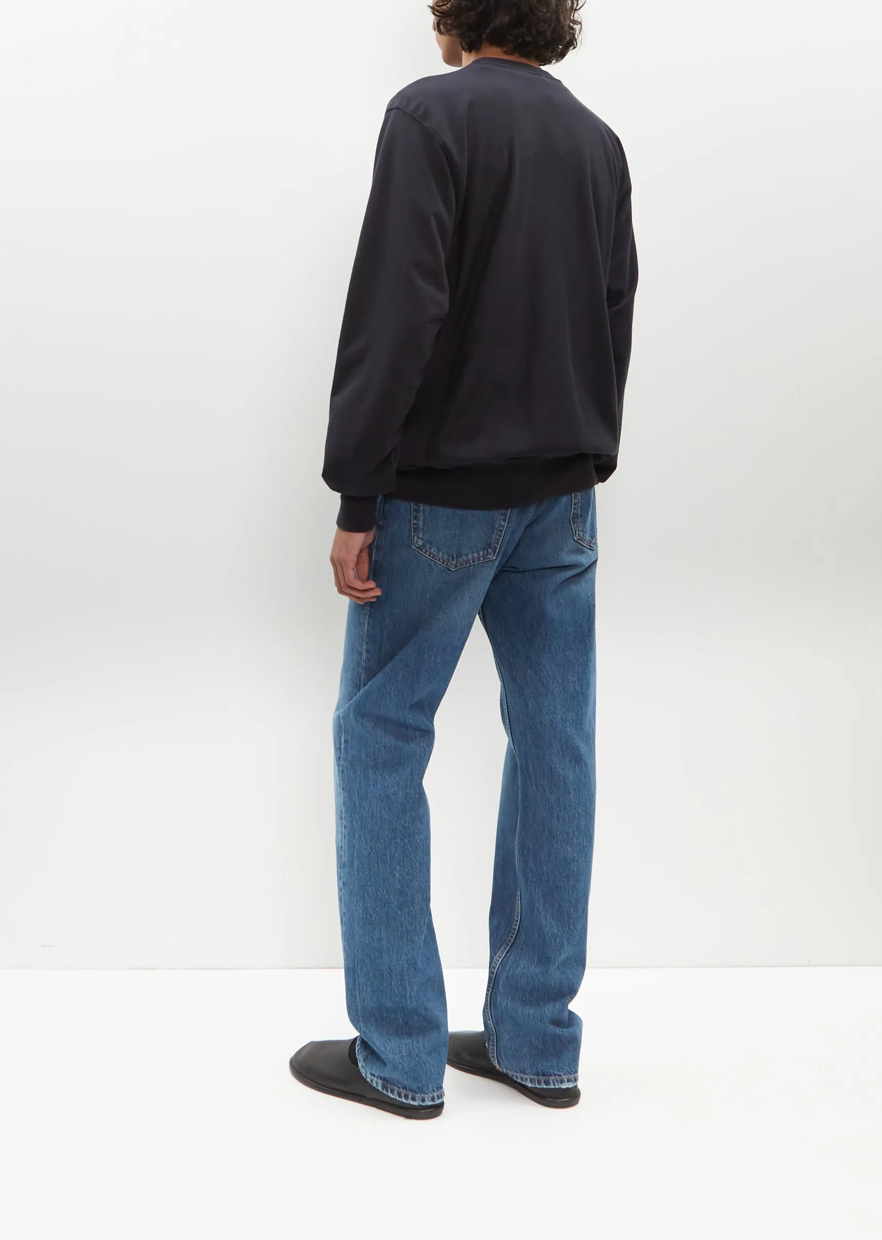 Elastic High Gauge Sweat P/O — Ink Black