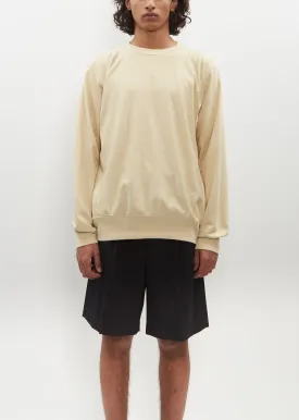 Elastic High Gauge Sweat P/O — Light Beige