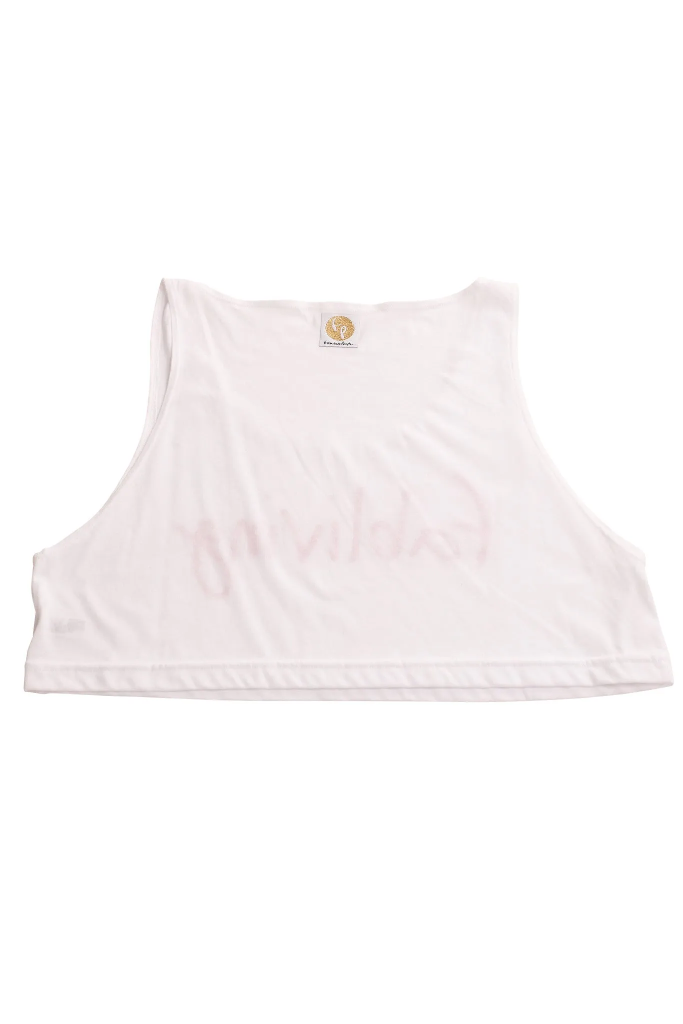 fabliving crop tank (white/red)