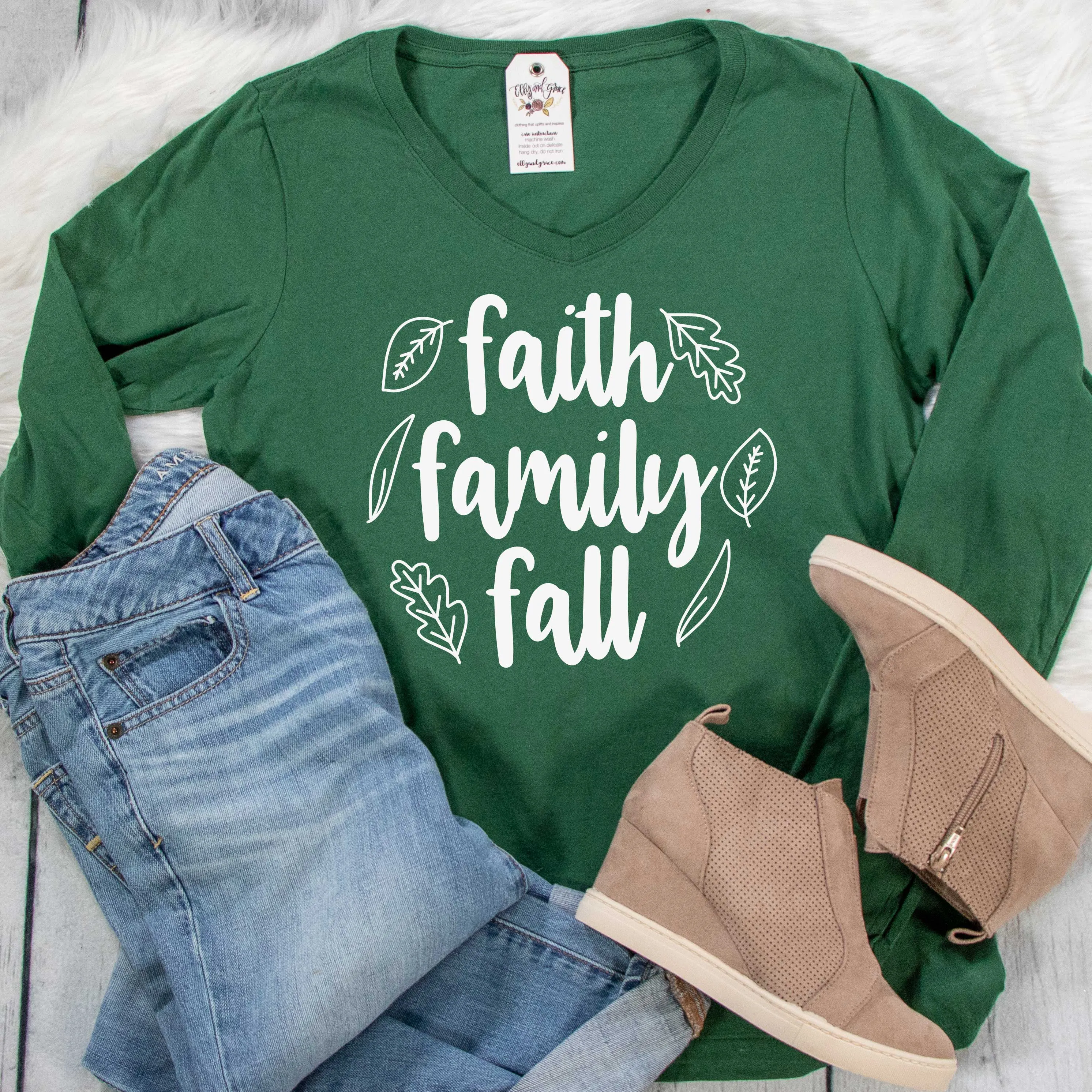 Faith Family Fall Longsleeve V-Neck
