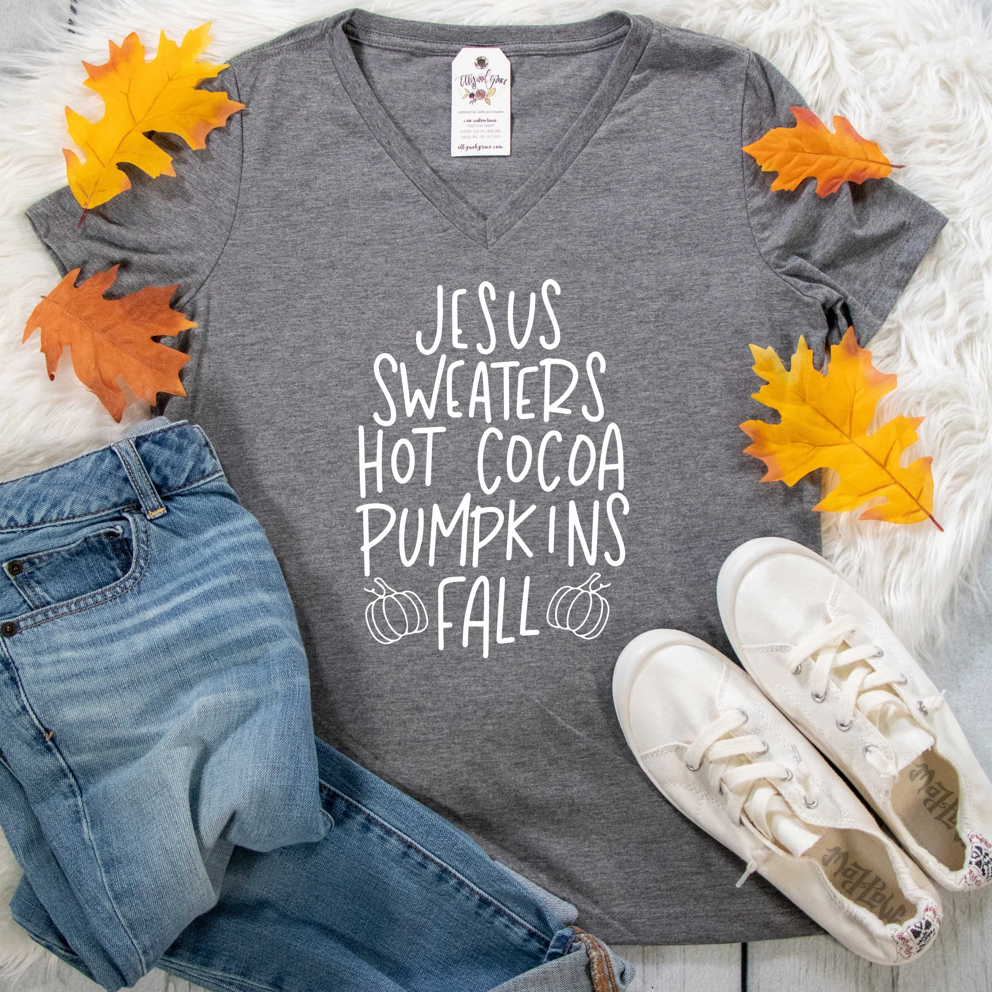 Fall Things Relaxed Ladies Vneck