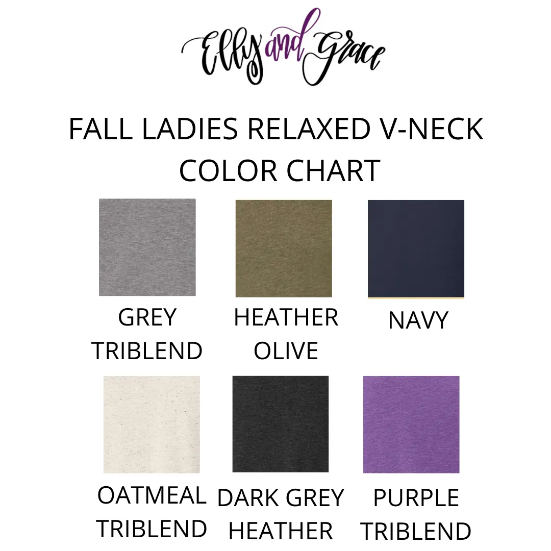 Fall Things Relaxed Ladies Vneck