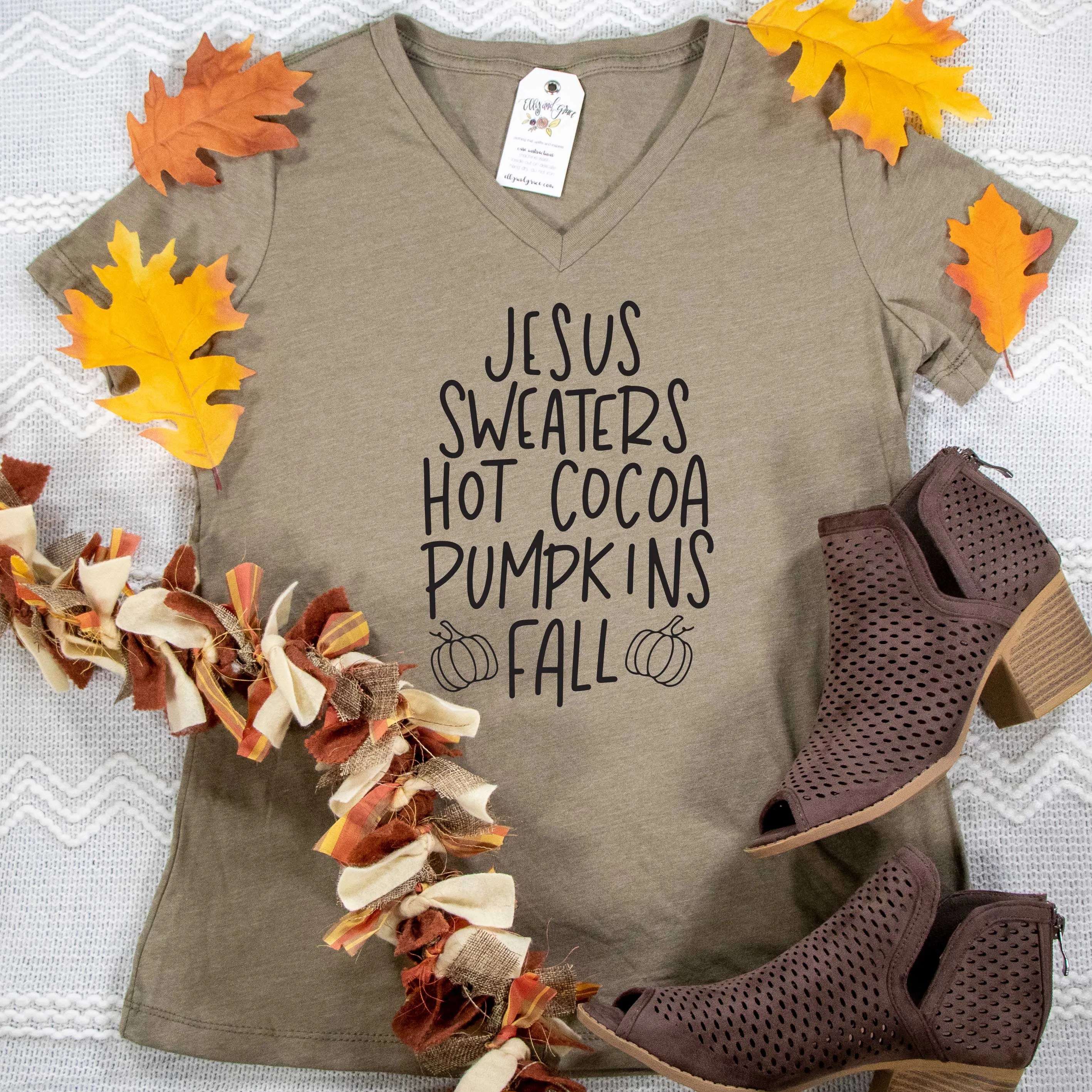 Fall Things Relaxed Ladies Vneck