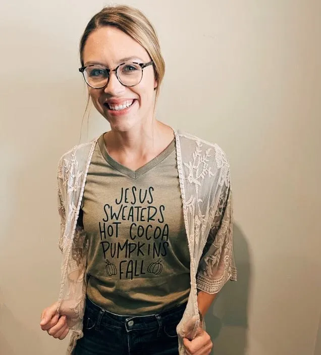 Fall Things Relaxed Ladies Vneck
