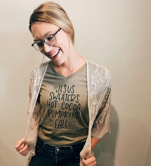 Fall Things Relaxed Ladies Vneck