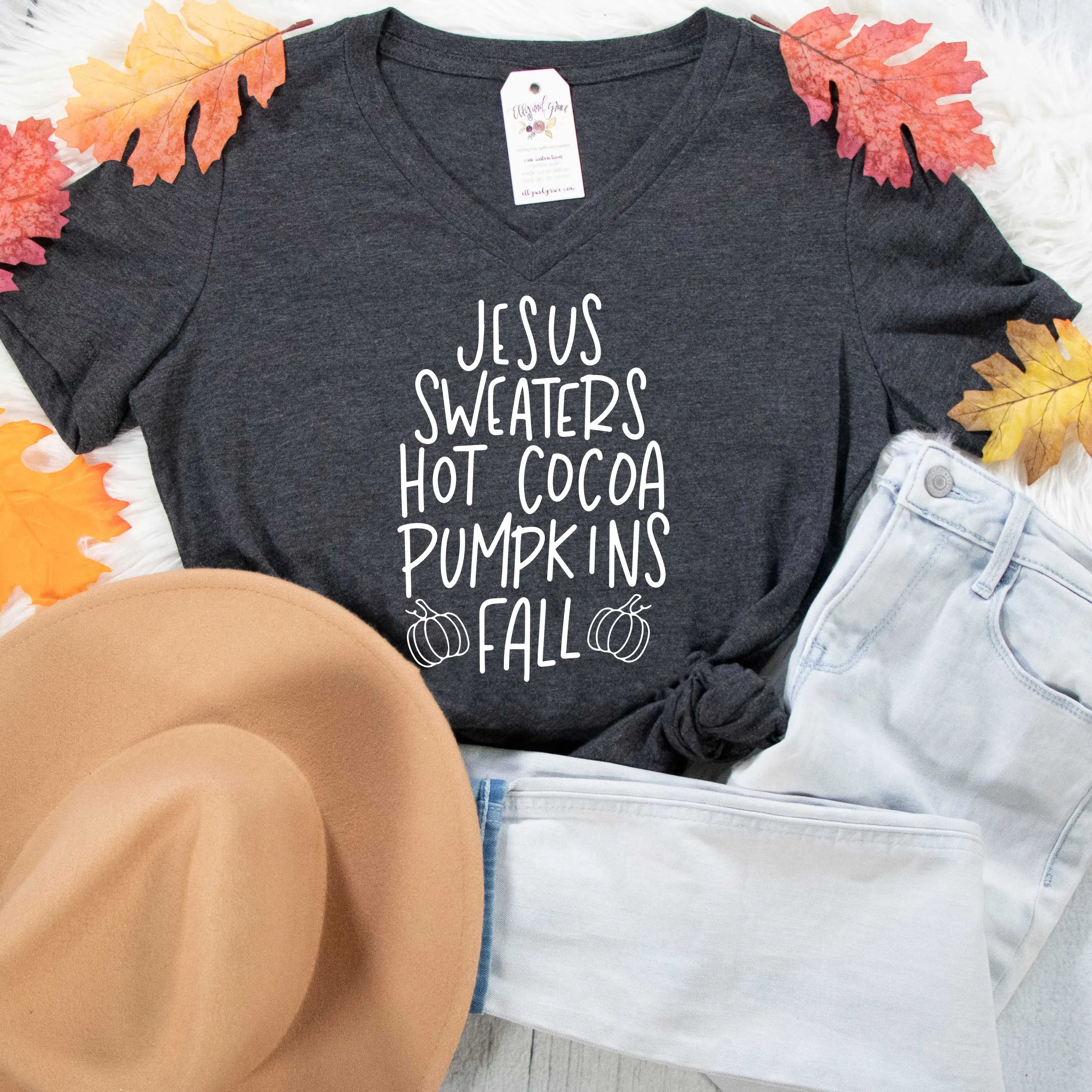 Fall Things Relaxed Ladies Vneck