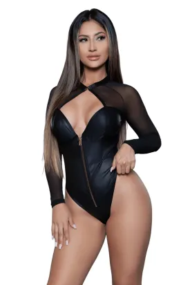 Fearless Front Zipper Bodysuit