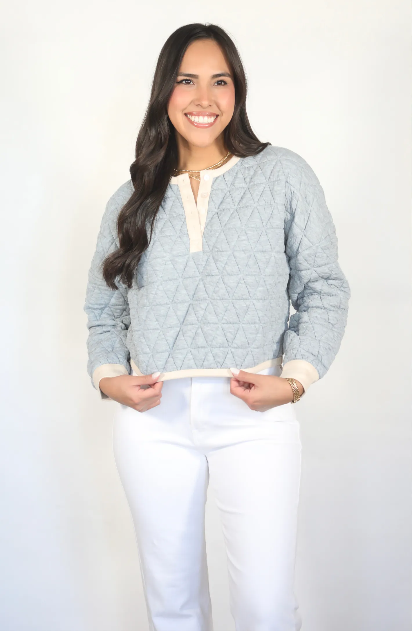 Final Notice Grey Textured Sweater