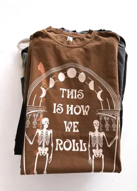 FINAL SALE: THIS IS HOW WE ROLL BLEACHED OUT SIDE SLIT TEE