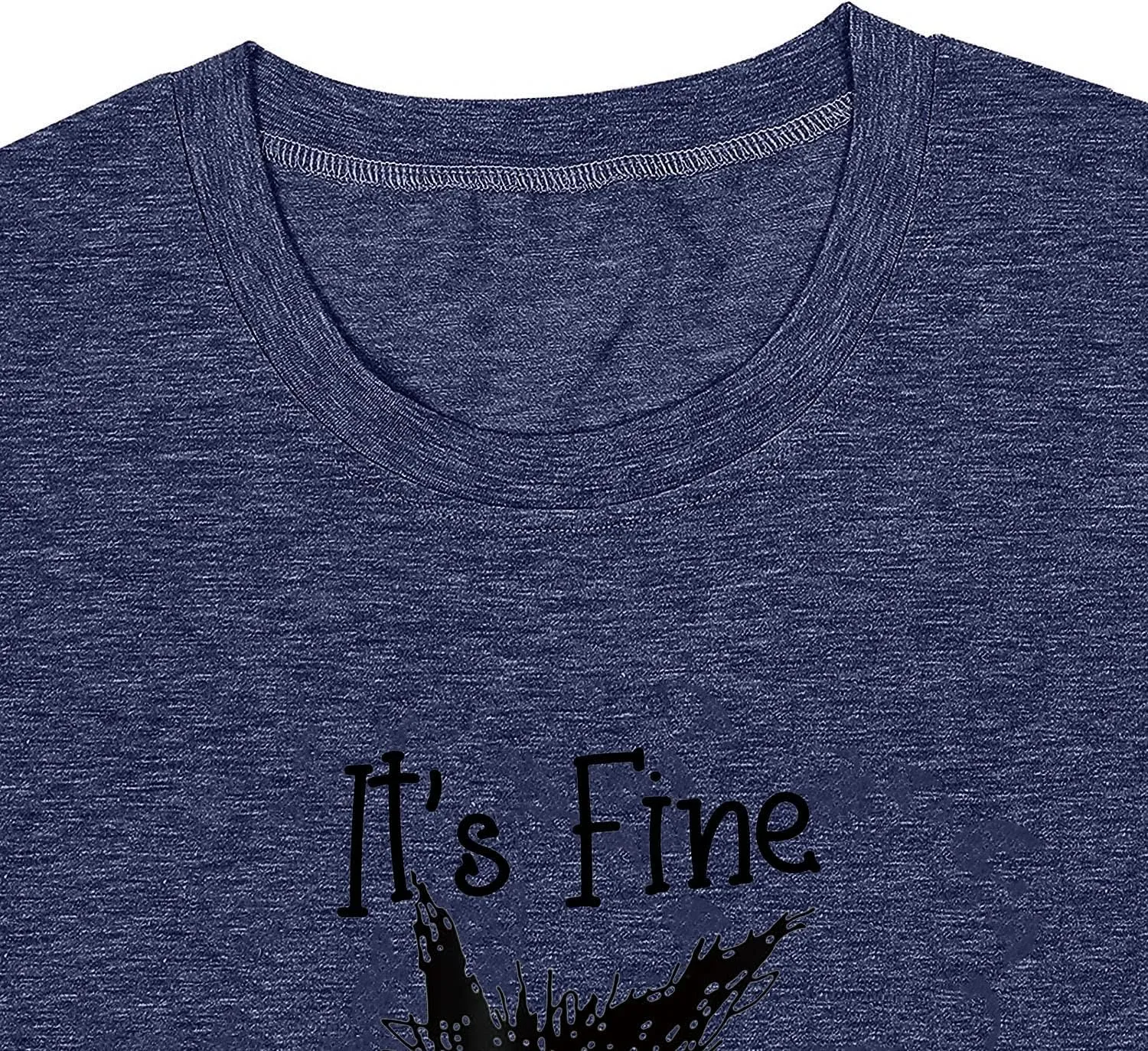Fine Funny Cat Printed Women's Short Sleeve T-Shirt