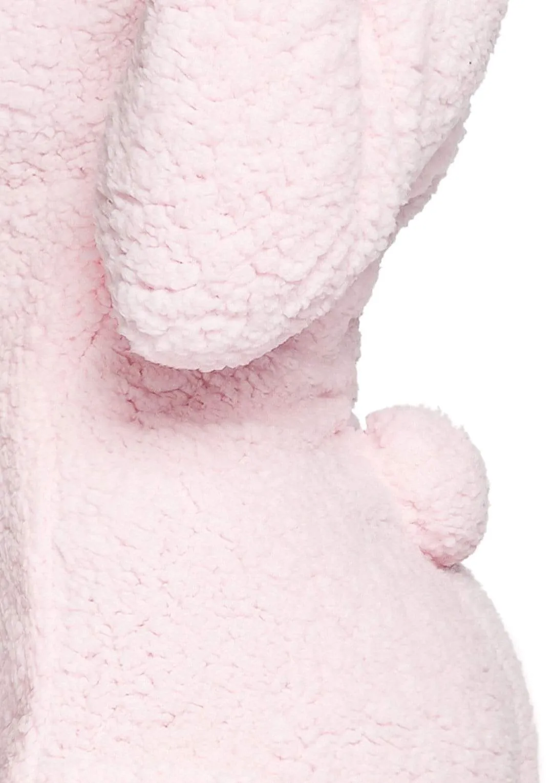 Fluffy Cuddle Bunny Long Sleeve One-piece Suit in Baby Pink