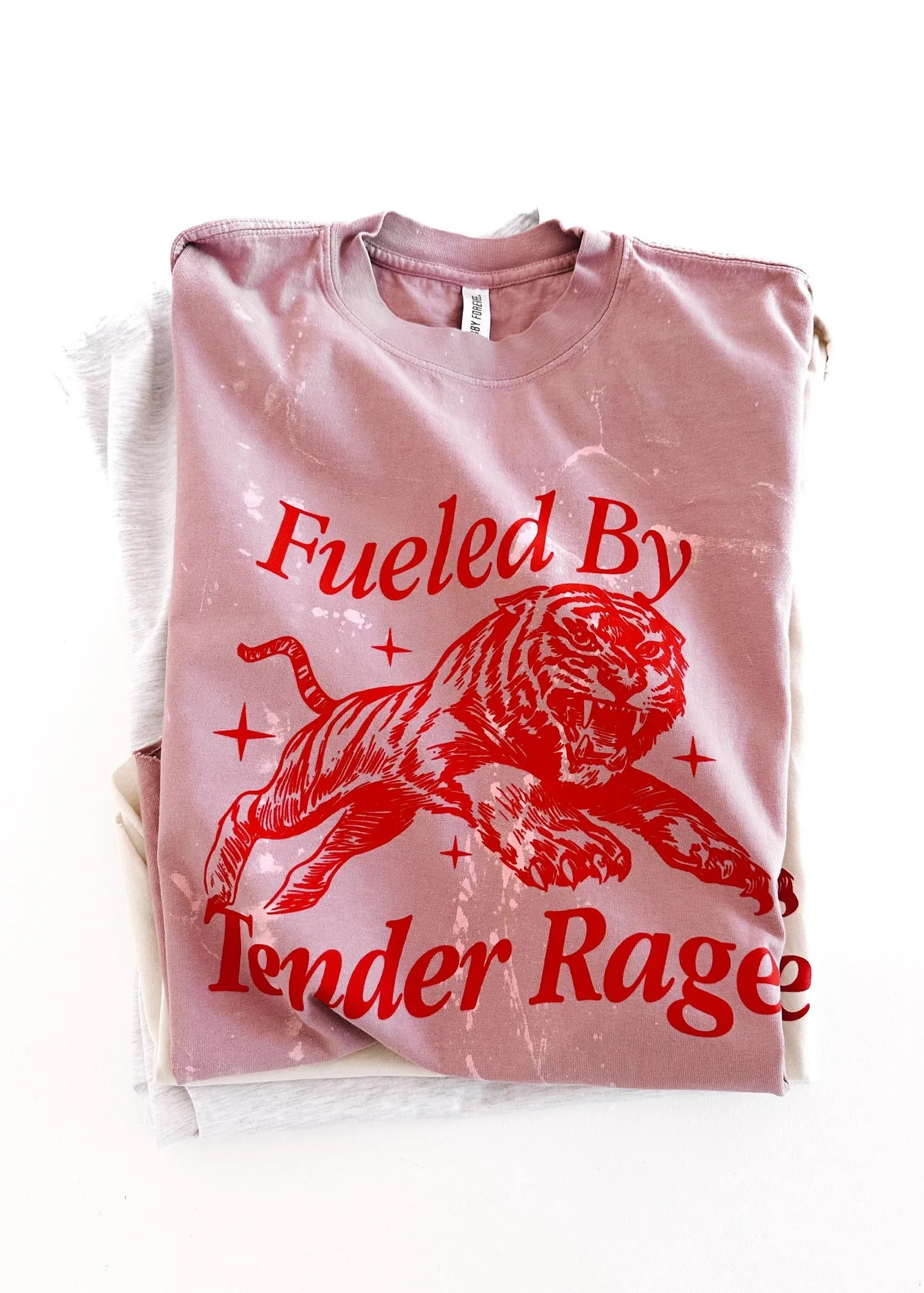 FUELED BY TENDER RAGE BLEACHED OUT SIDE SLIT TEE