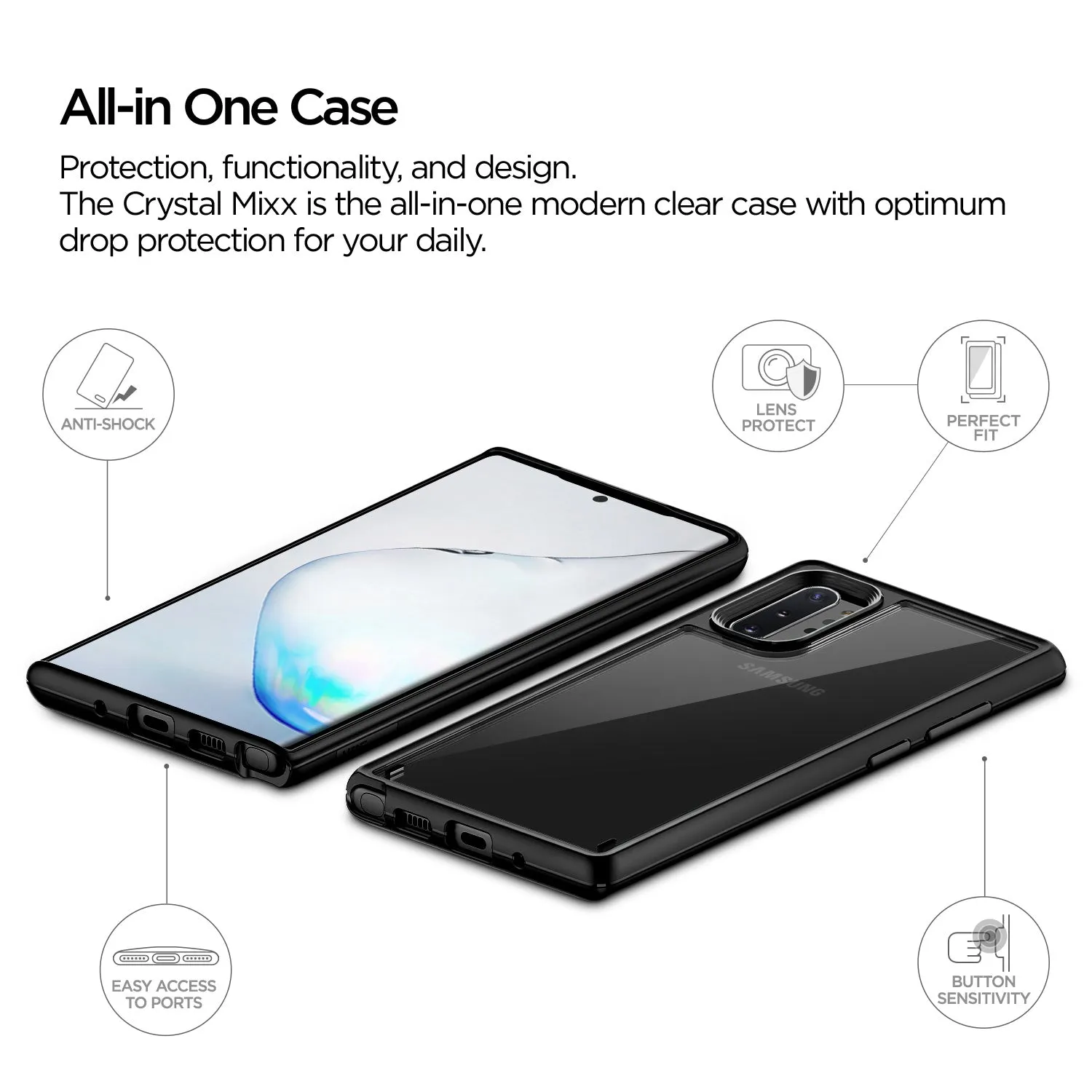 Galaxy Note 10  Case Damda Crystal Mixx