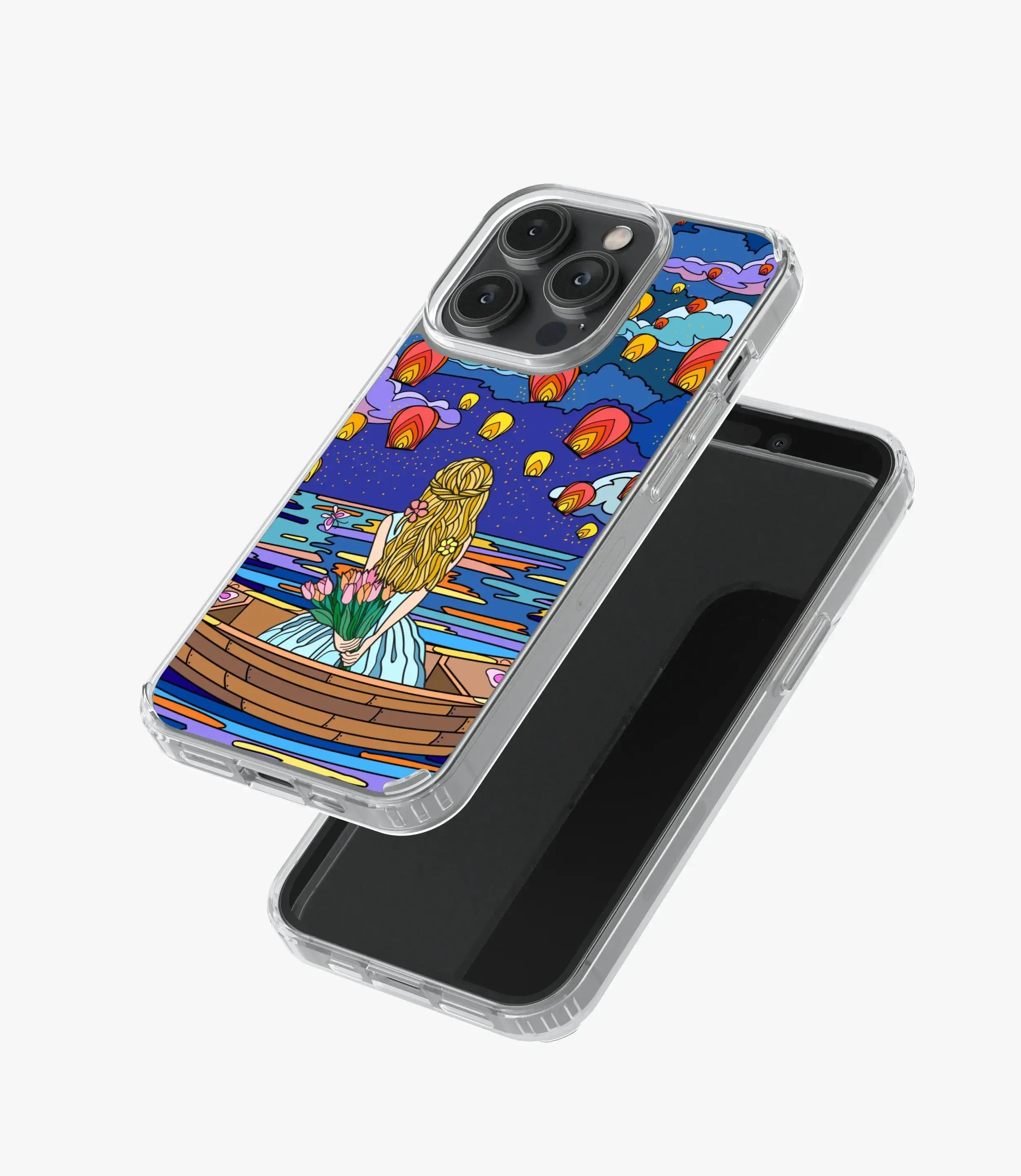 Girl Holding Flowers Silicone Case