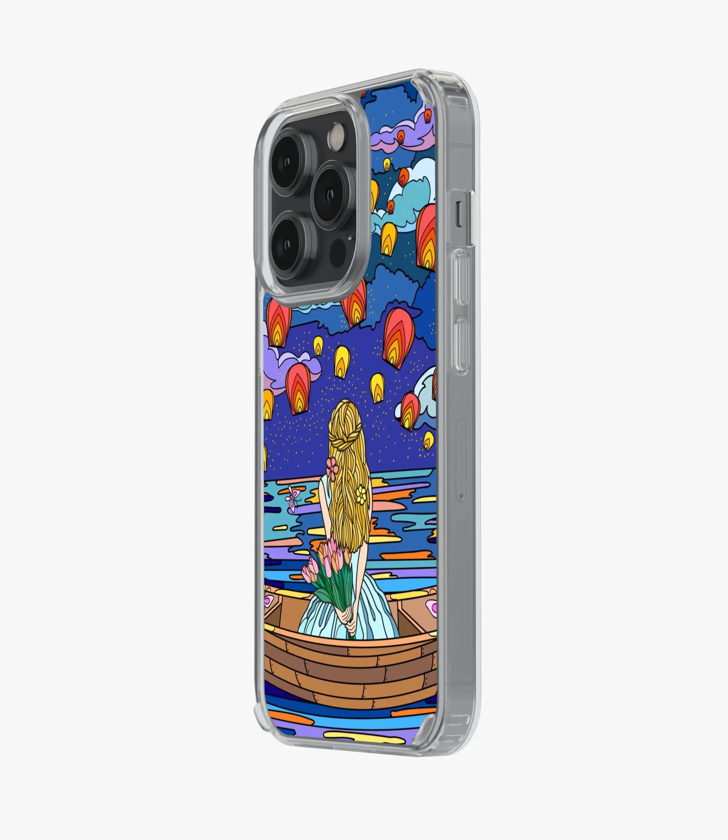 Girl Holding Flowers Silicone Case