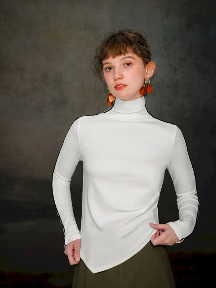 Half-high neck knit sweater【s0000005376】