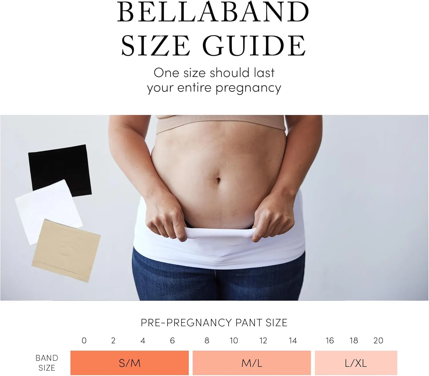 Ingrid & Isabel Bellaband - Seamless Maternity Belly Band for Women - Essential Pregnancy Postpartum Jeans & Pants Extender