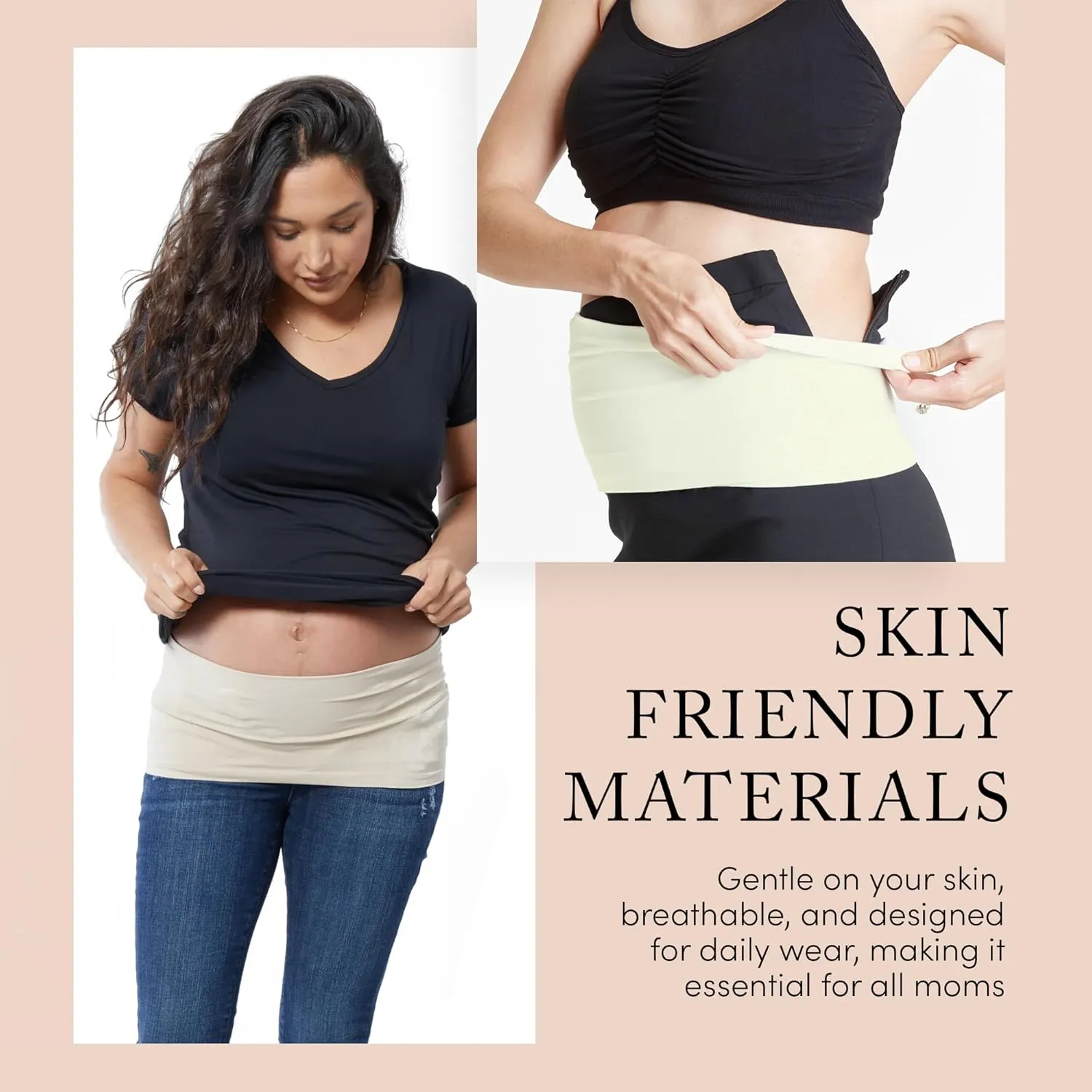 Ingrid & Isabel Bellaband - Seamless Maternity Belly Band for Women - Essential Pregnancy Postpartum Jeans & Pants Extender