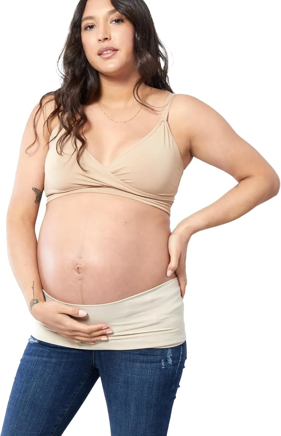 Ingrid & Isabel Bellaband - Seamless Maternity Belly Band for Women - Essential Pregnancy Postpartum Jeans & Pants Extender