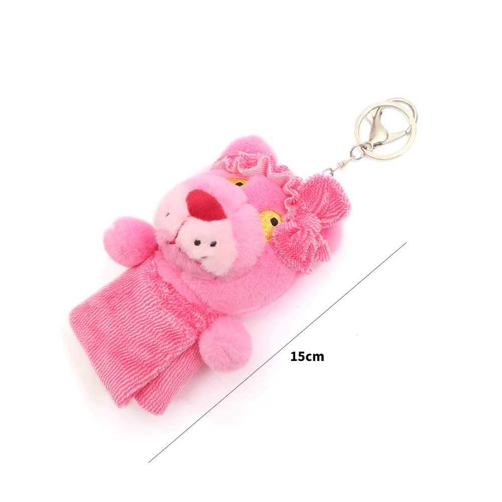 Kid's Stylish And Adorable Pink Panther Plush Keychain.