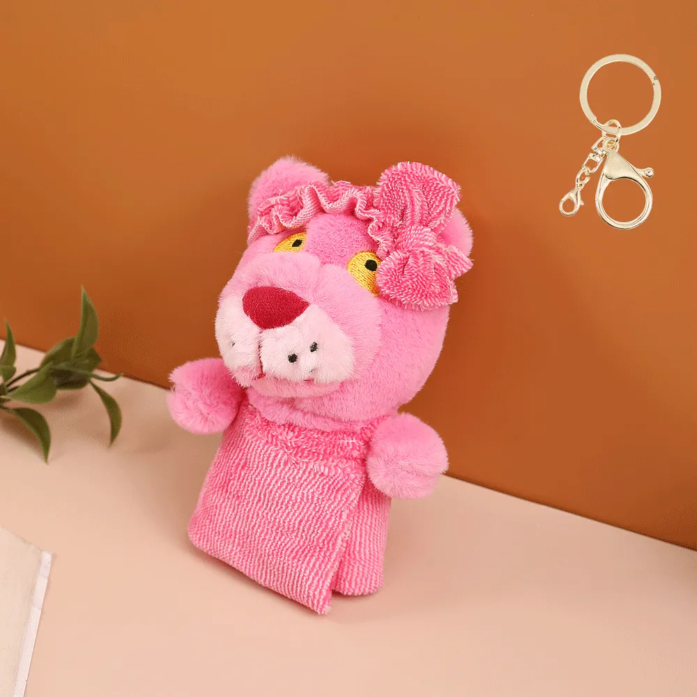 Kid's Stylish And Adorable Pink Panther Plush Keychain.