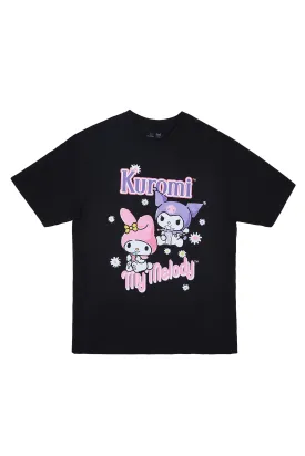Relaxed Graphic Tee featuring Kuromi and My Melody