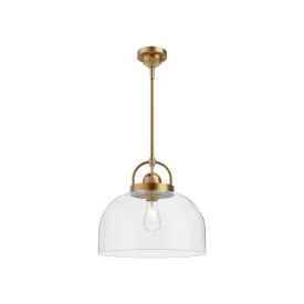 Lancaster 15-in Aged Gold 1 Light Pendant
