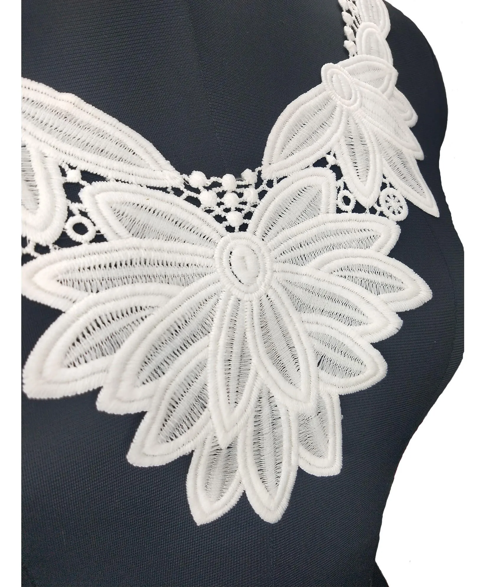 Large Flower Style Neckline