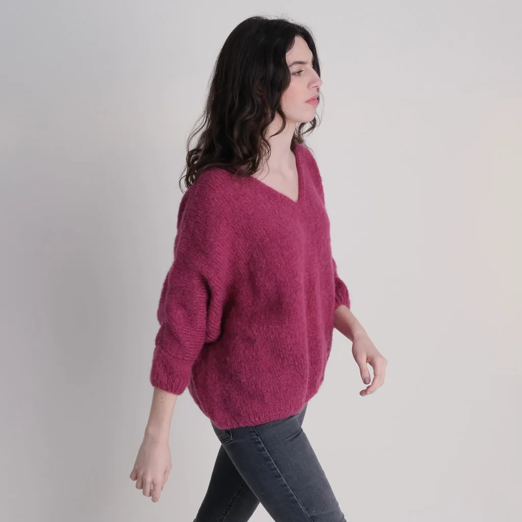 Leah V Neck Wool Jumper