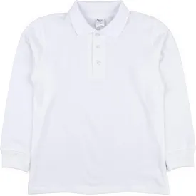 Leveret Kids & Toddler Boys Girls Long Sleeve 100% Cotton Uniform Polo Shirt Variety of Colors (Size 2-14 Years)