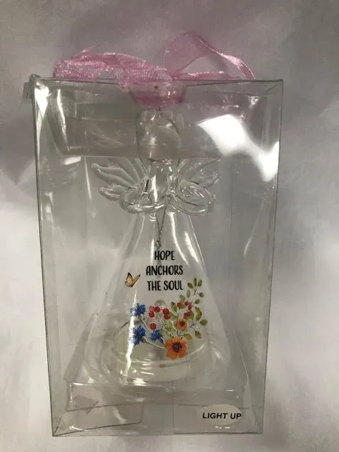 Light Up Glass Angel-6 Asst'd Styles