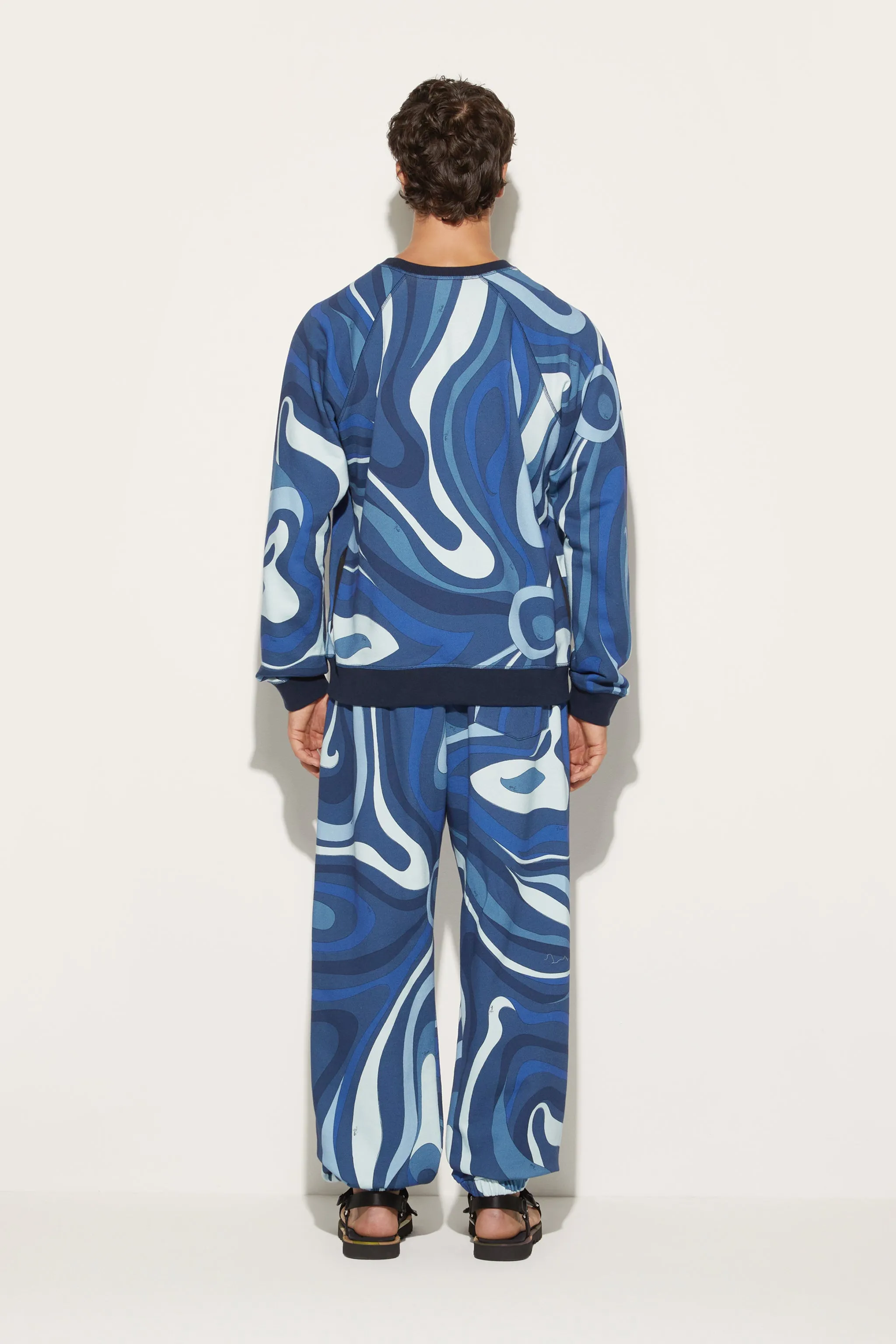 Marmo-Print Cotton Sweatshirt